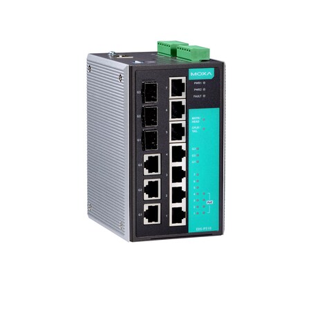Moxa Mgd Gigabit Eth. Swtch W/ 3 10/100Baset(X)Ports, 4 Poe, Eds-P510 EDS-P510